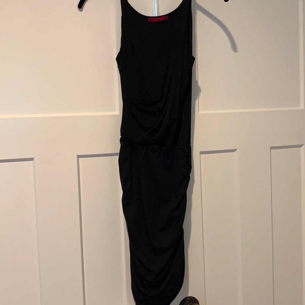 Black mini dress. Mixed material size small